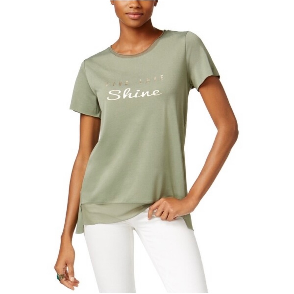 NWT Jamie &Layla Live Love Shine top size M